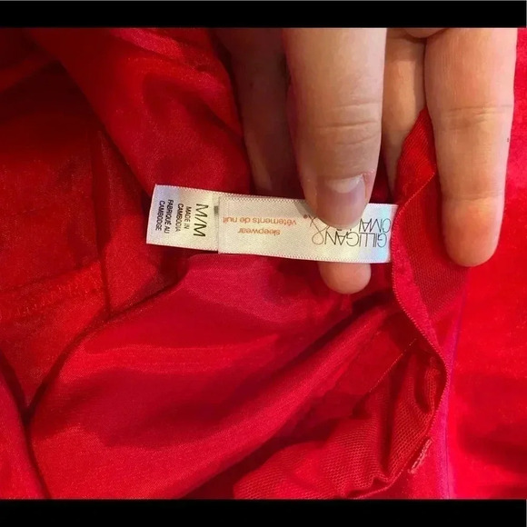 GILLIGAN & OMALLEY RED BLACK LINGERIE M - Picture 3 of 4